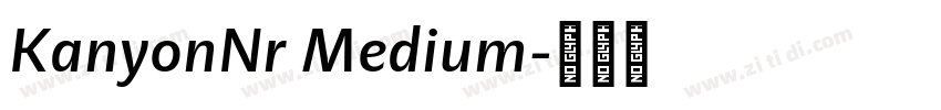 KanyonNr Medium字体转换
